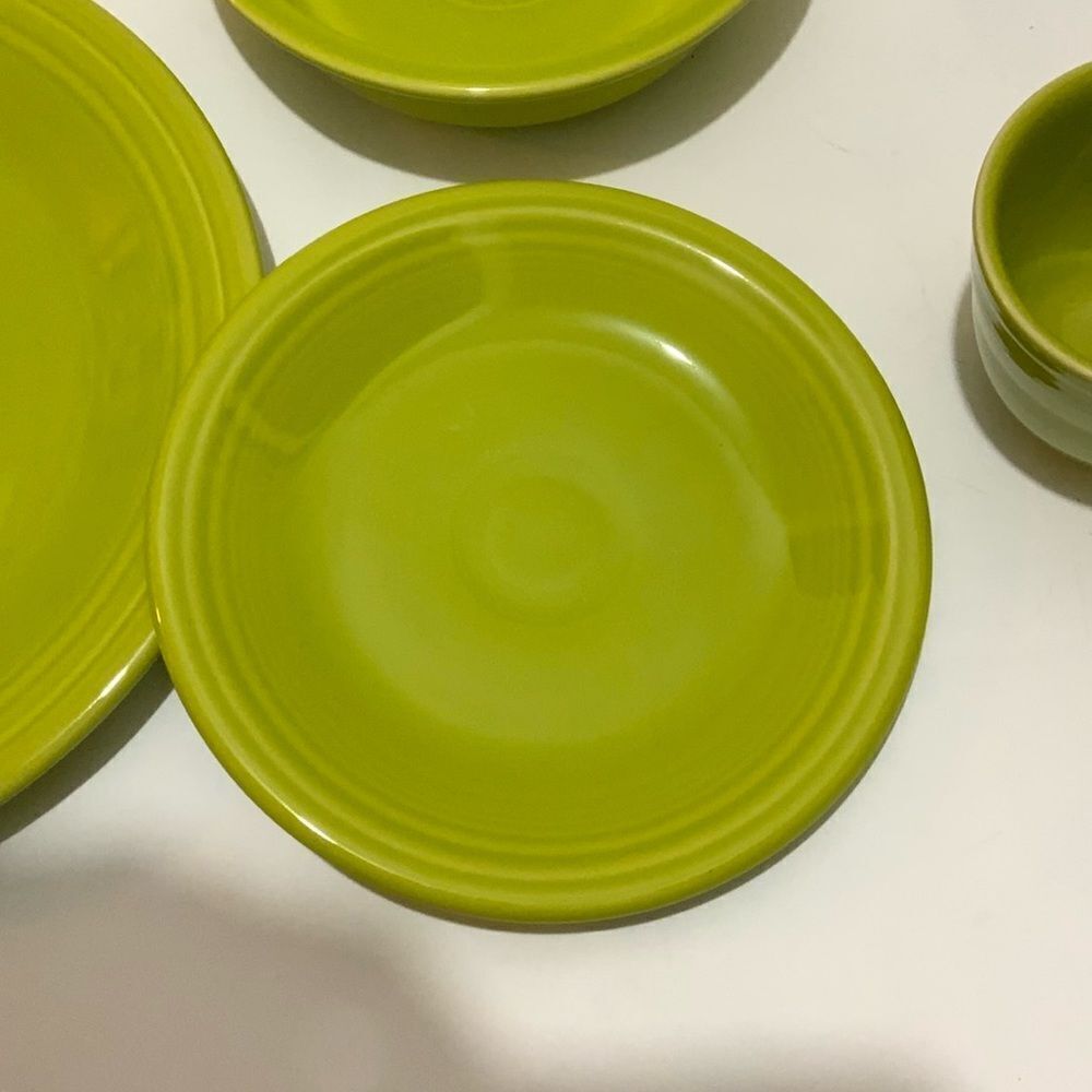 NEW Fiesta Ware Lemongrass 4 pc place setting Homer Laughlin - Picture 8 of 10